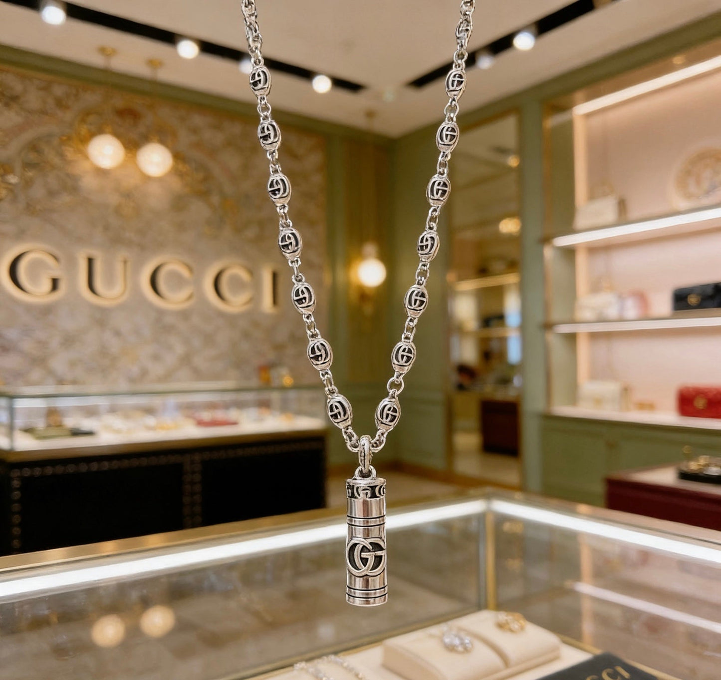 Gucci Vintage Double G Necklace
