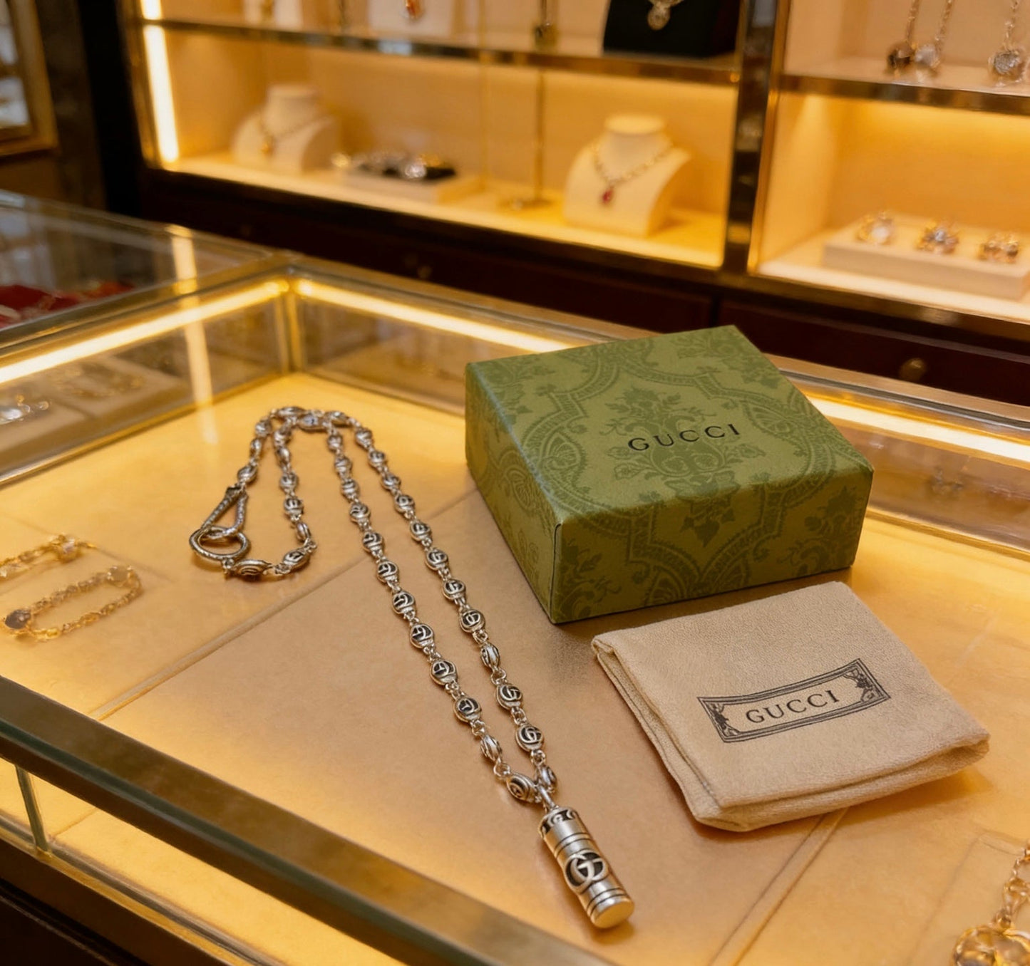 Gucci Vintage Double G Necklace