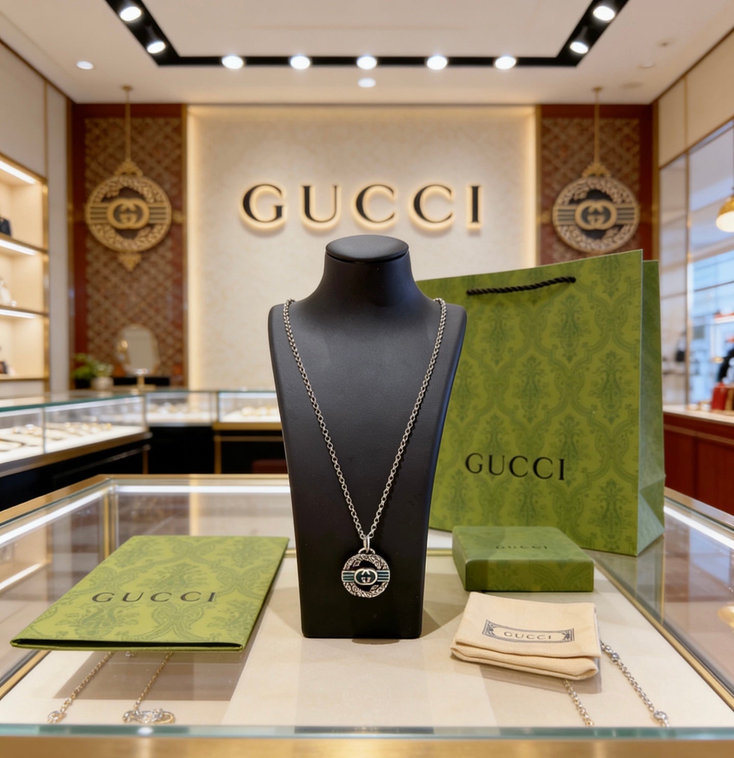 Gucci Vintage Double G Necklace