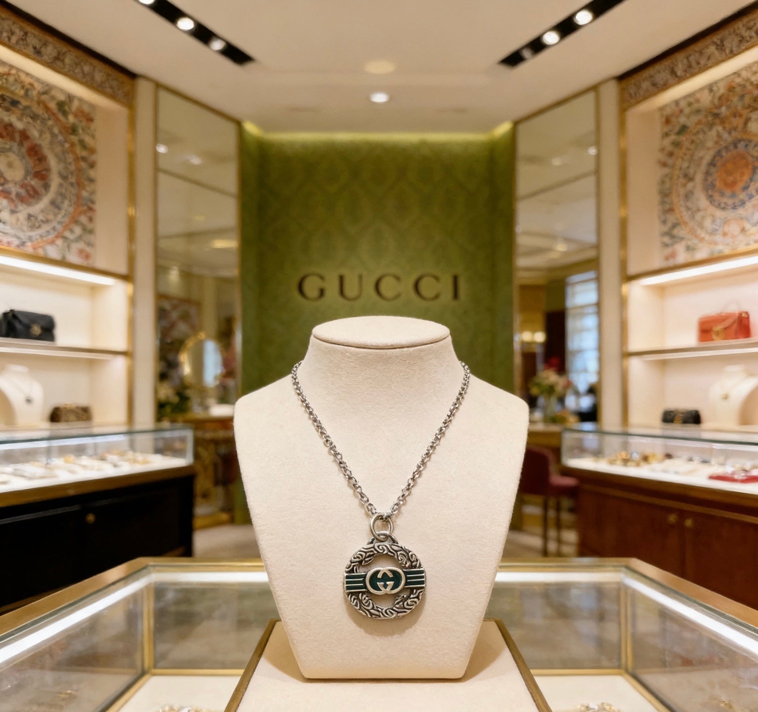 Gucci Vintage Double G Necklace