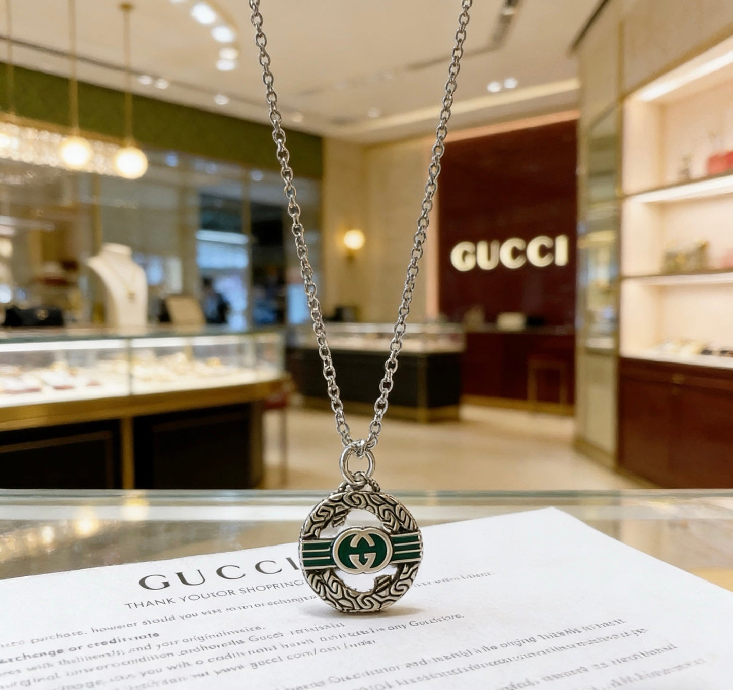 Gucci Vintage Double G Necklace