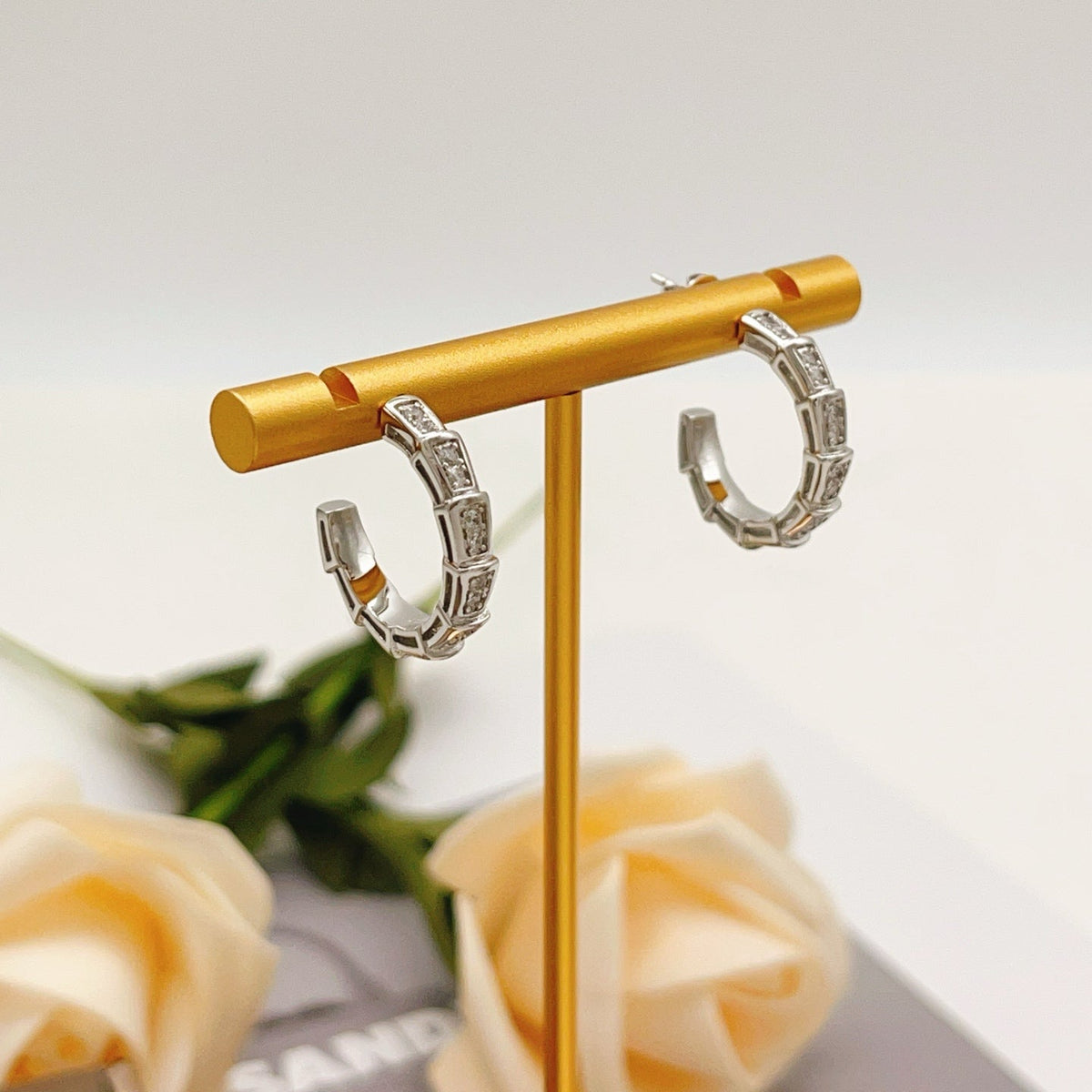 BVLGARI Brass Crystal Earrings