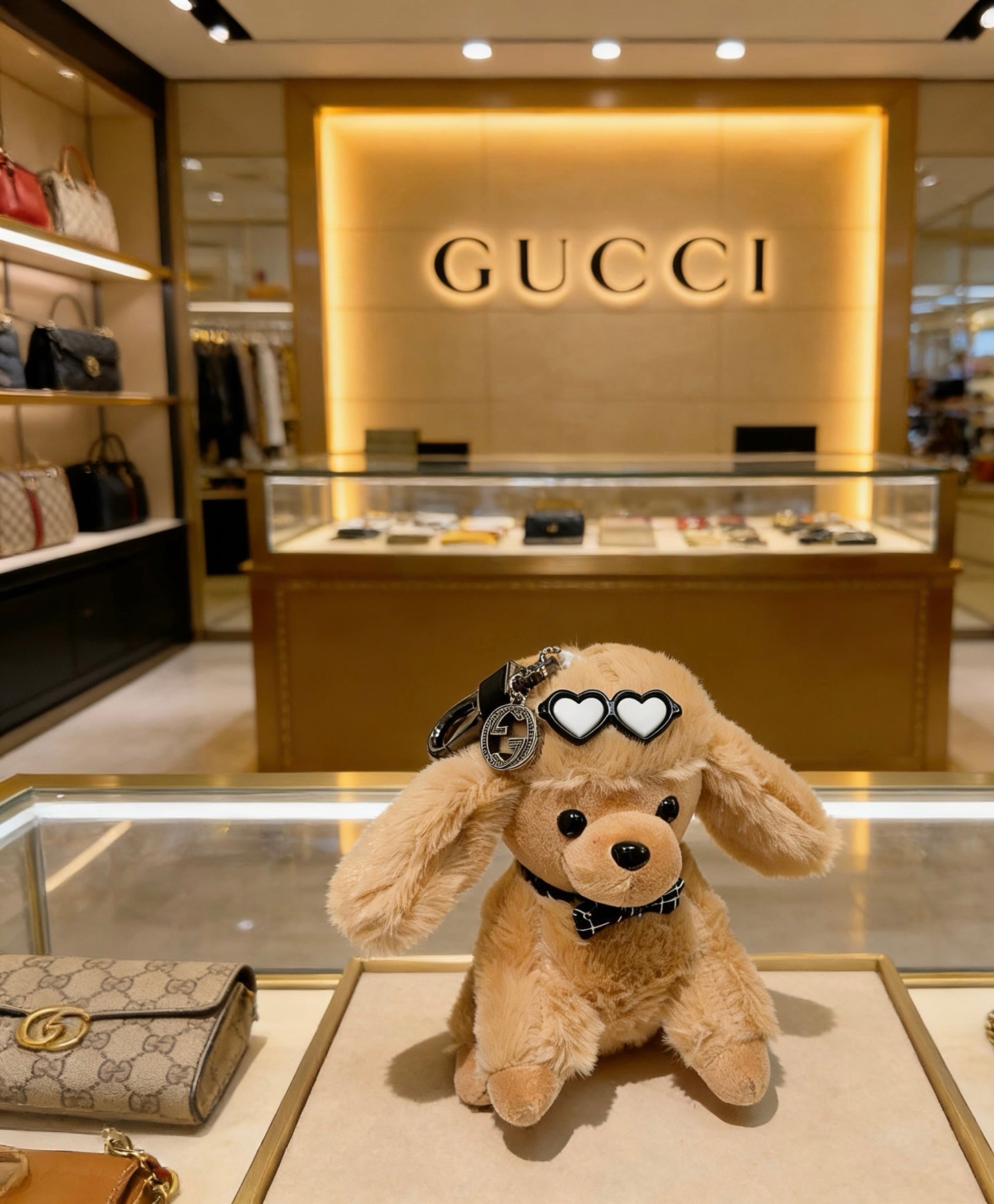 Gucci Vintage Double G Keychain