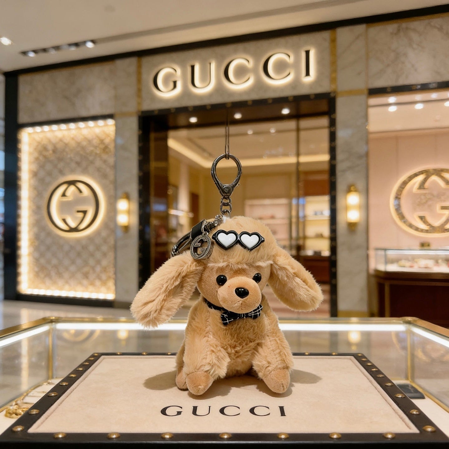 Gucci Vintage Double G Keychain