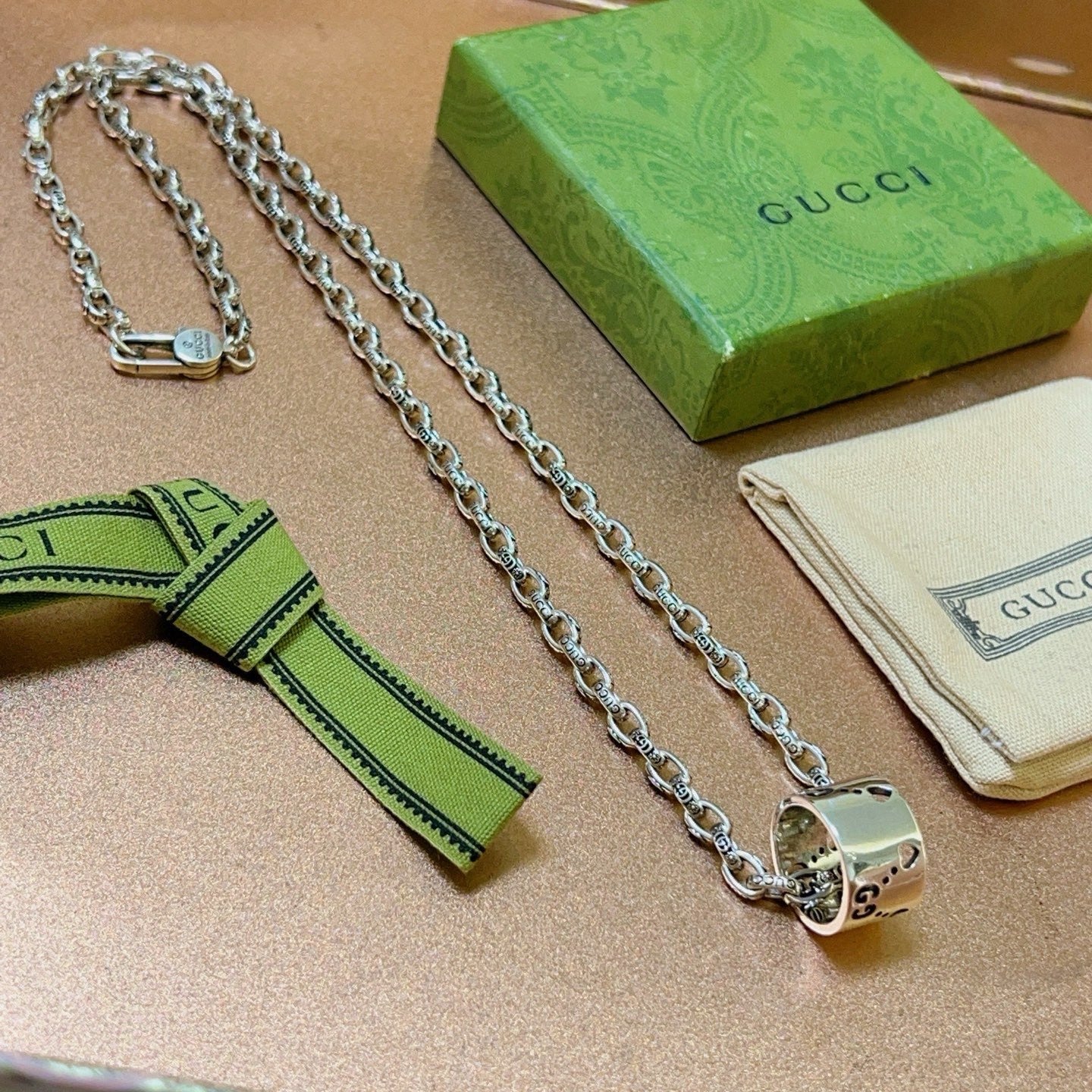Gucci Vintage Double G Necklace