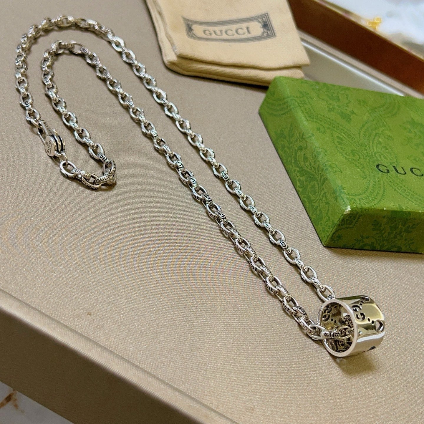 Gucci Vintage Double G Necklace