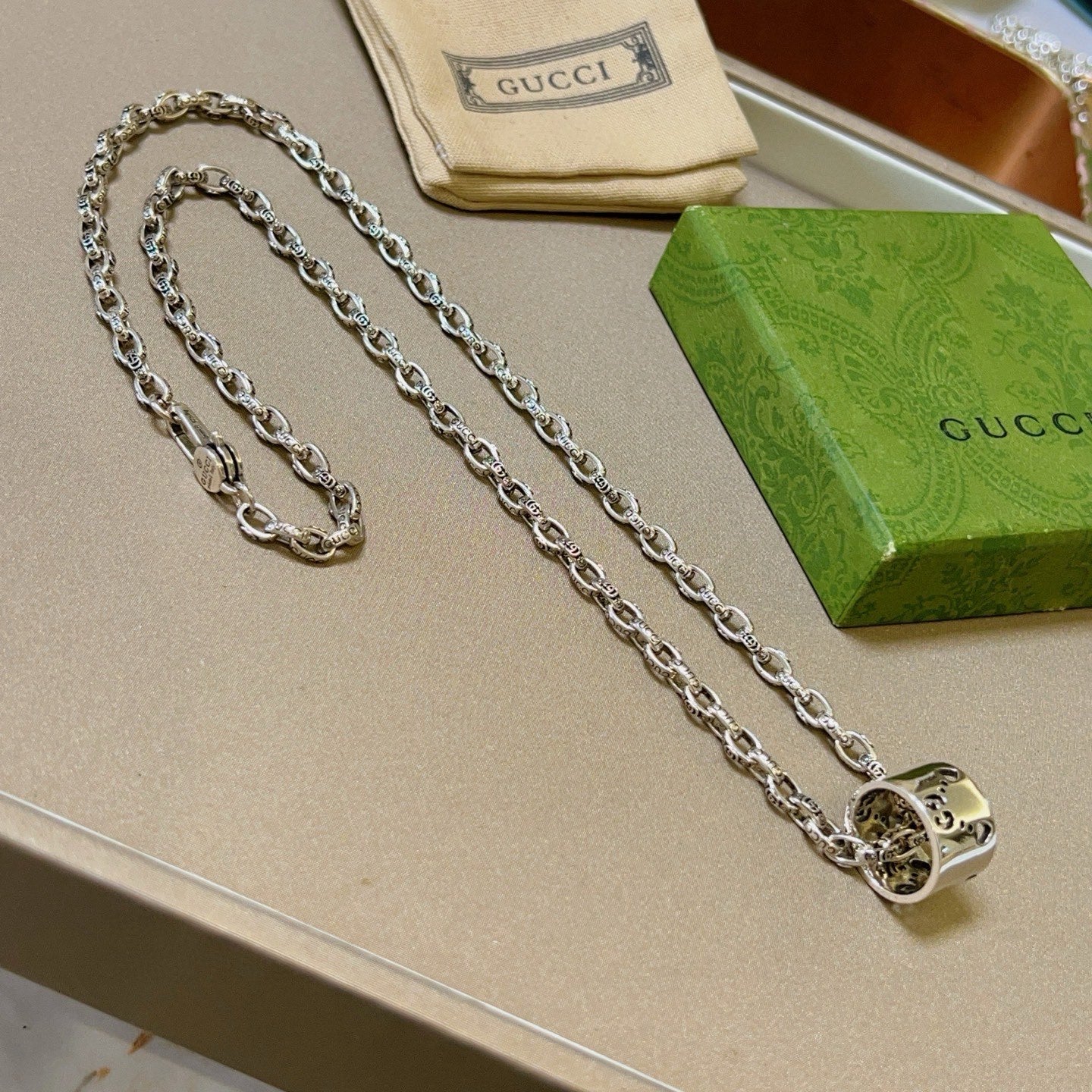 Gucci Vintage Double G Necklace