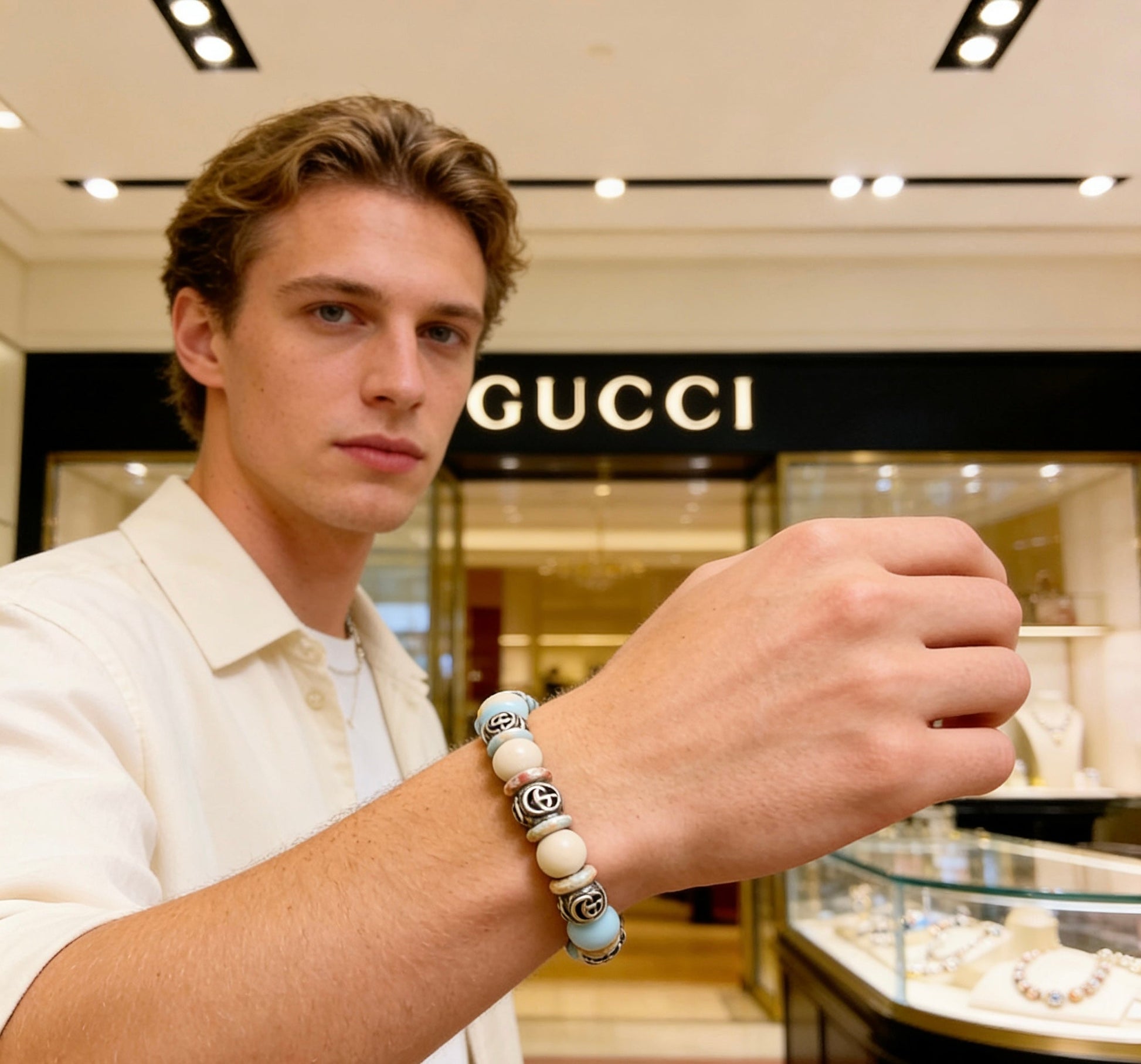 Gucci Vintage Double G Bracelet