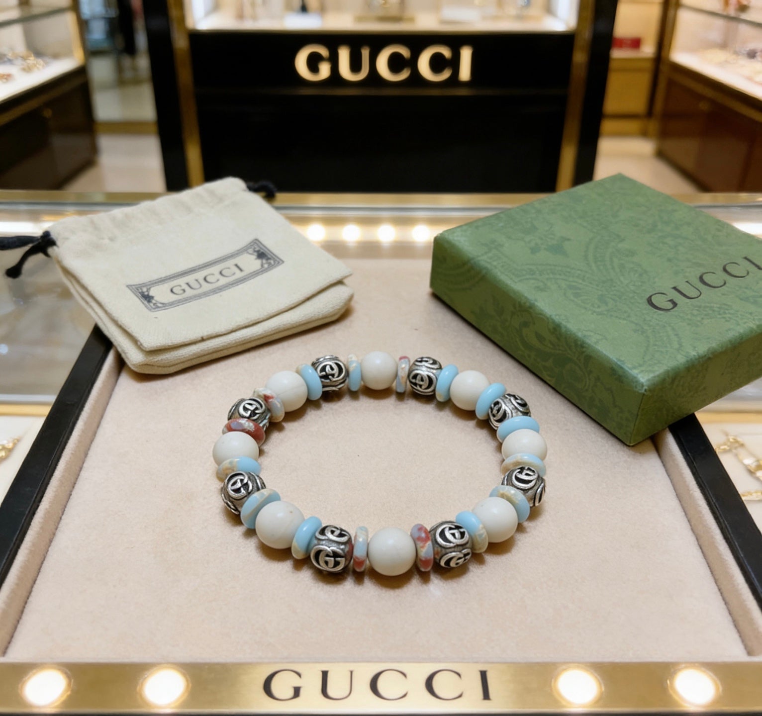 Gucci Vintage Double G Bracelet