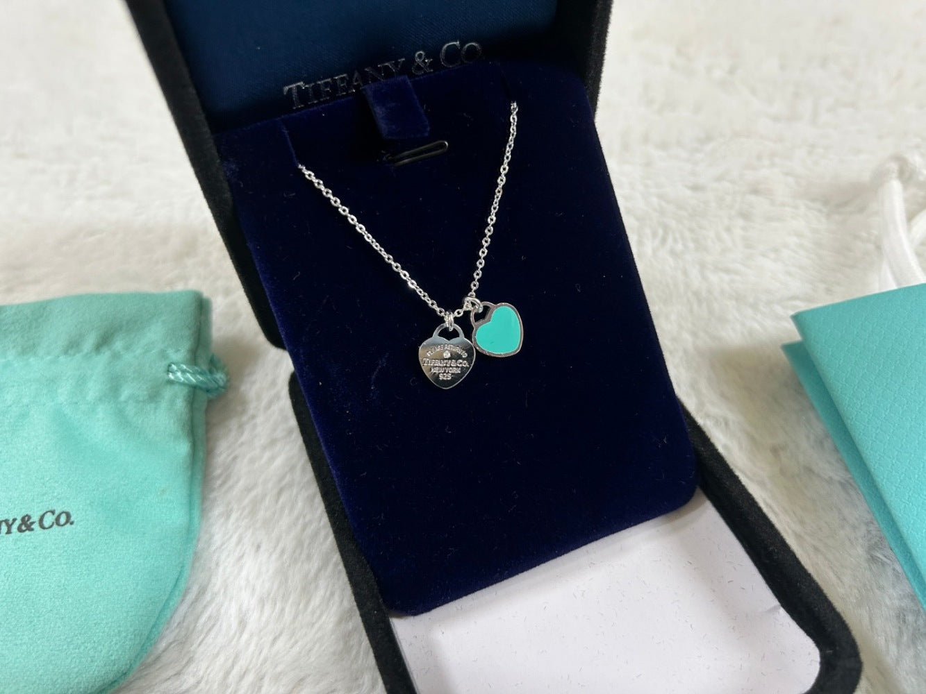 Tiffany & Co. Enamel Heart Necklace