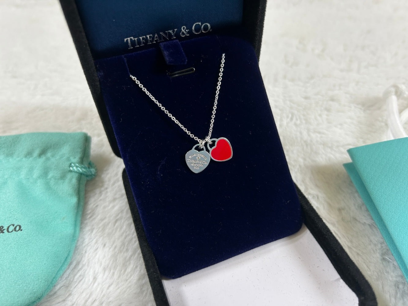 Tiffany & Co. Enamel Heart Necklace