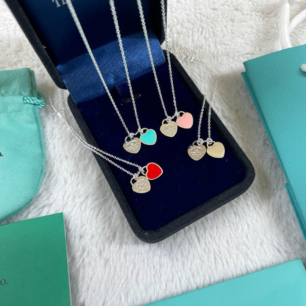 Tiffany & Co. Enamel Heart Necklace