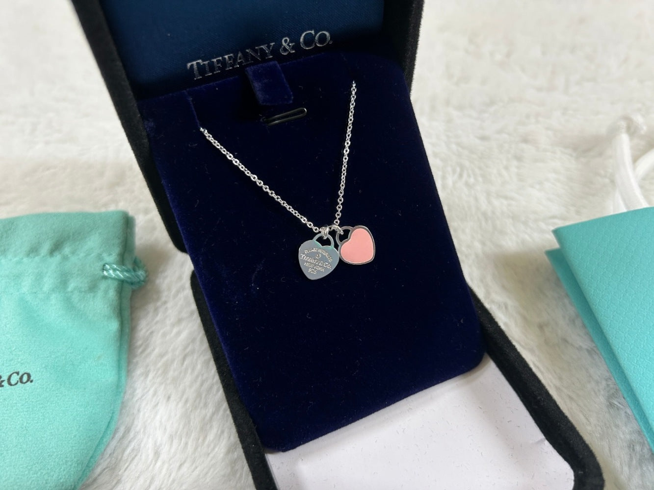 Tiffany & Co. Enamel Heart Necklace