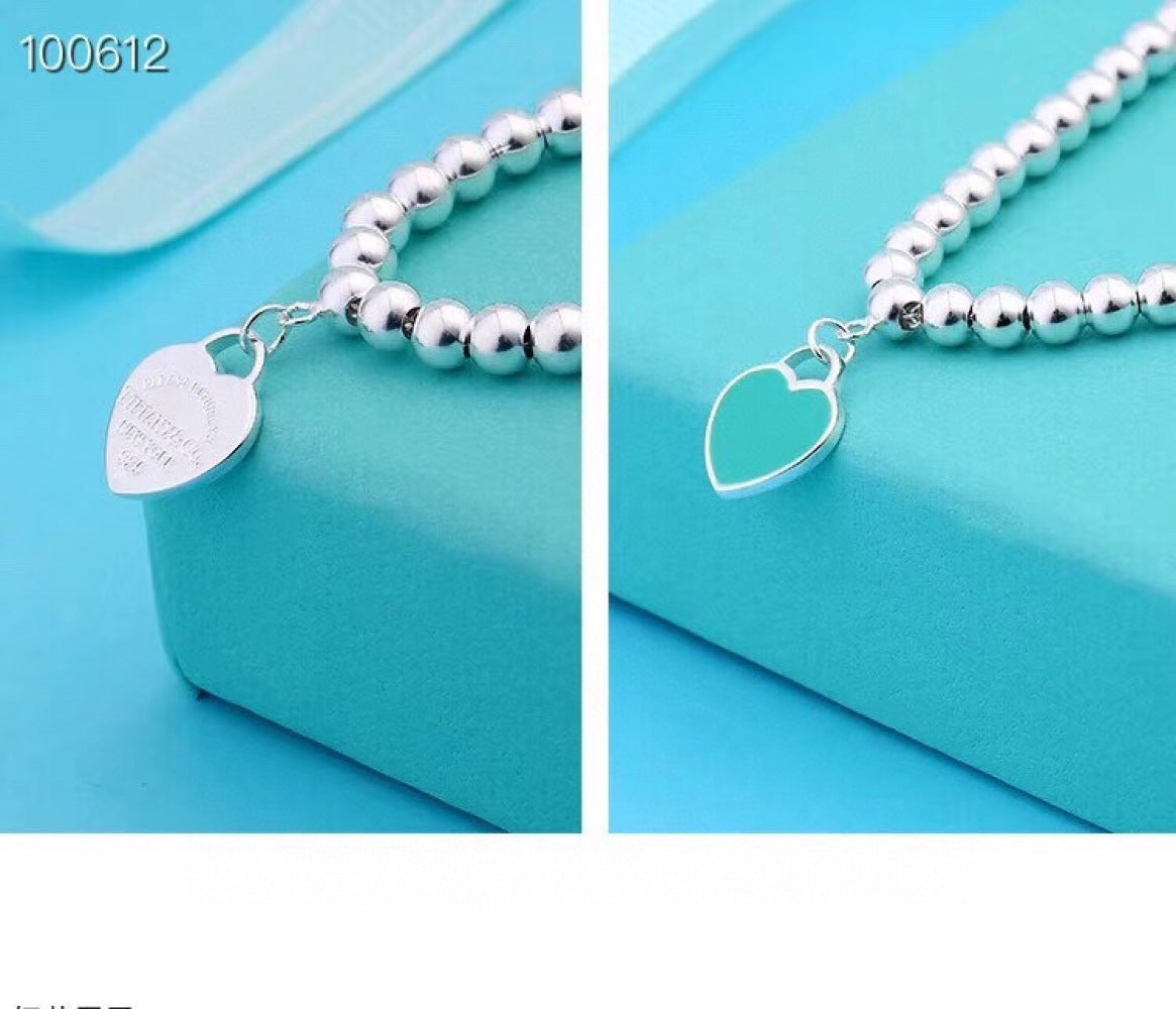 Tiffany & Co. Enamel Heart Bracelet