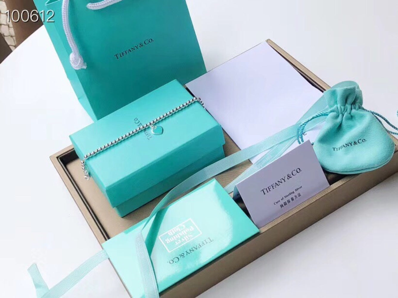 Tiffany & Co. Enamel Heart Bracelet