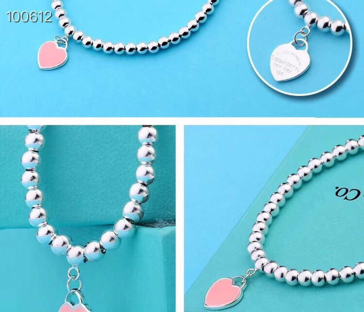 Tiffany & Co. Enamel Heart Bracelet