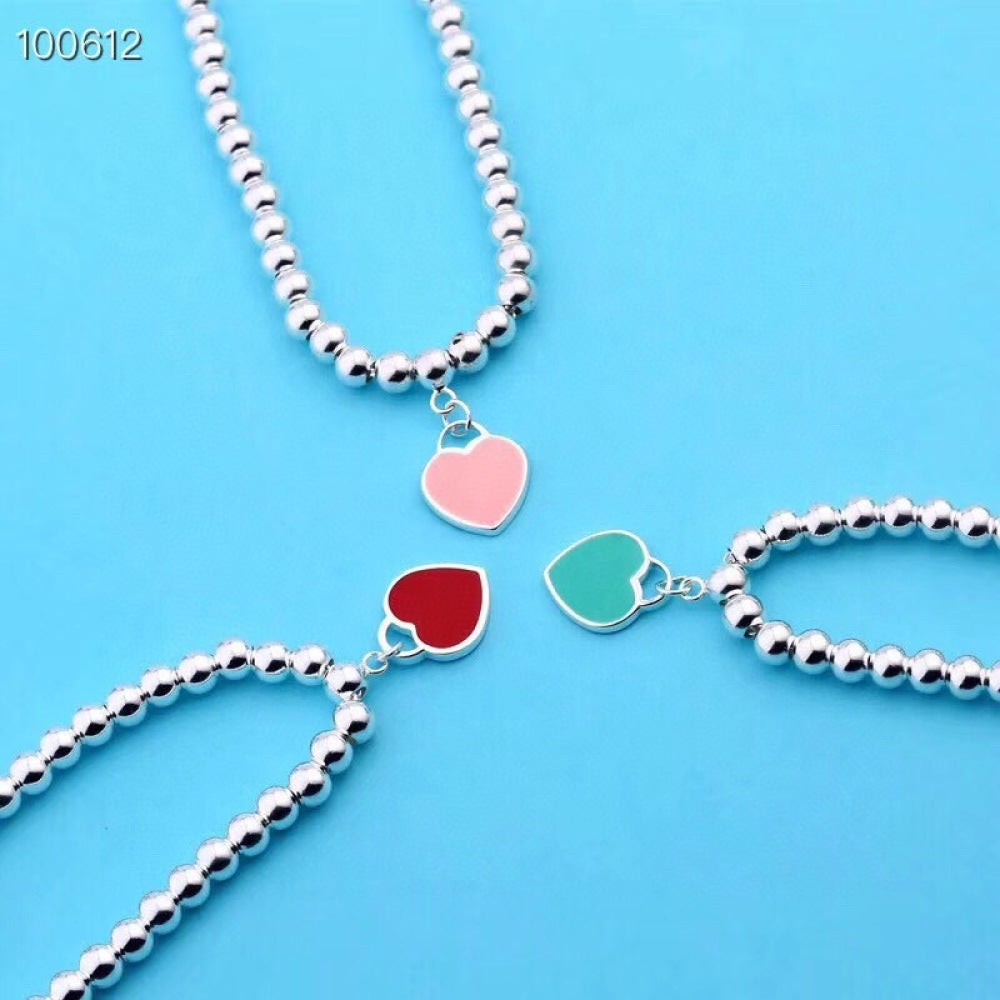 Tiffany & Co. Enamel Heart Bracelet