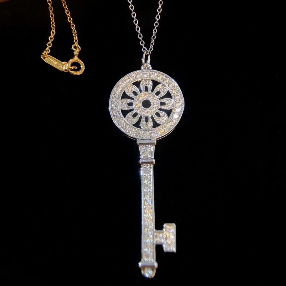 Tiffany & Co. Gold-Plated Key Motif Necklace