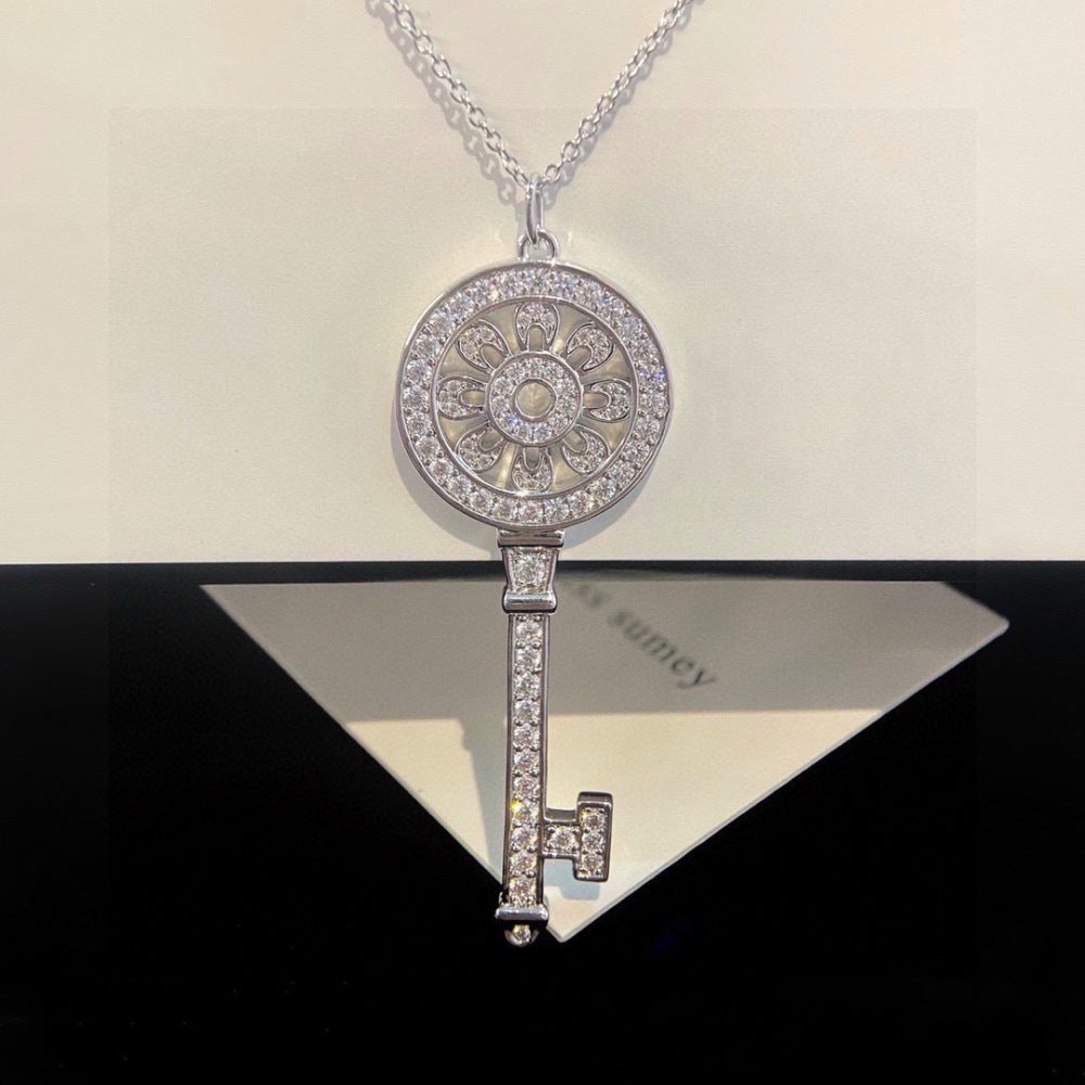 Tiffany & Co. Gold-Plated Key Motif Necklace