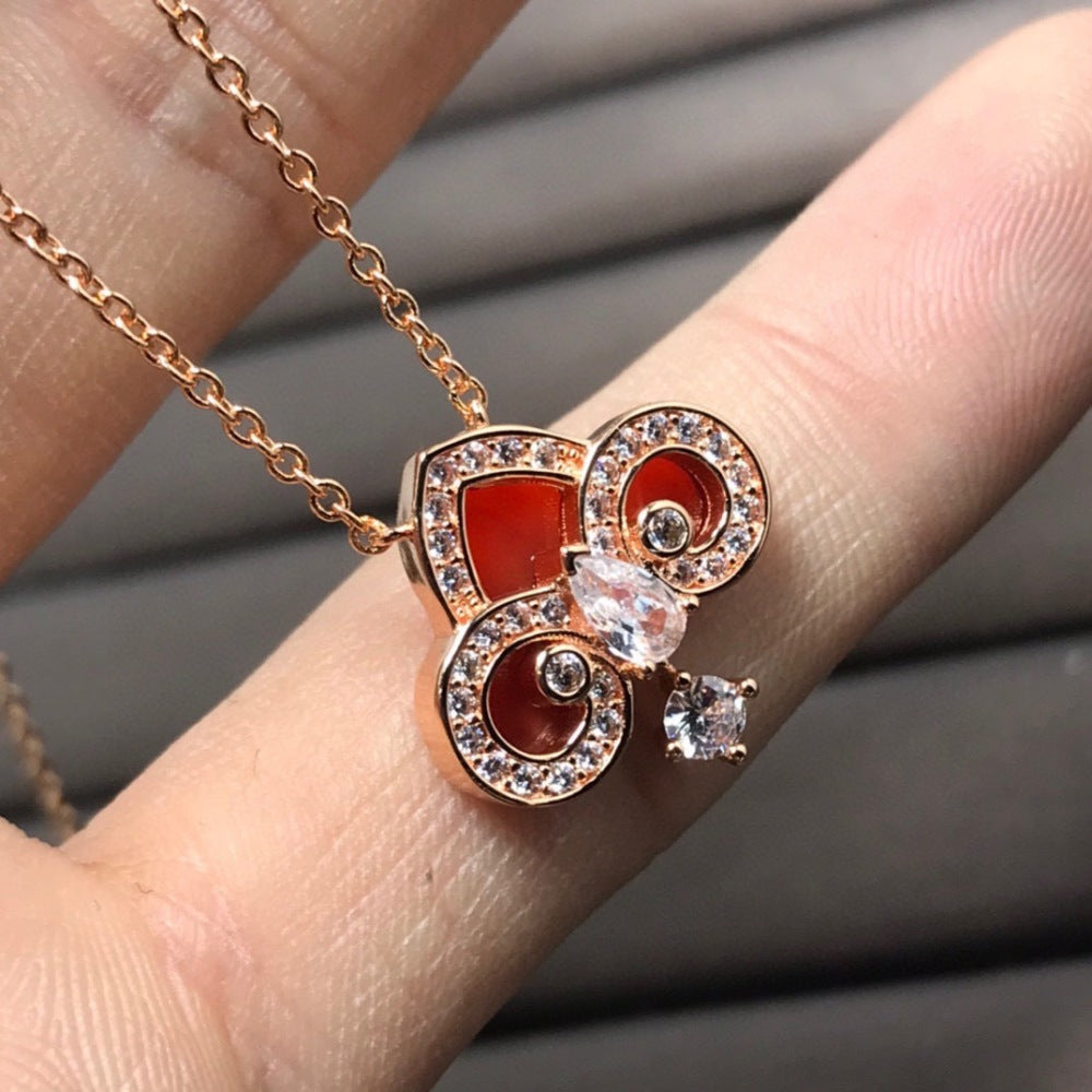 Tiffany & Co. Crystal Key Motif Necklace