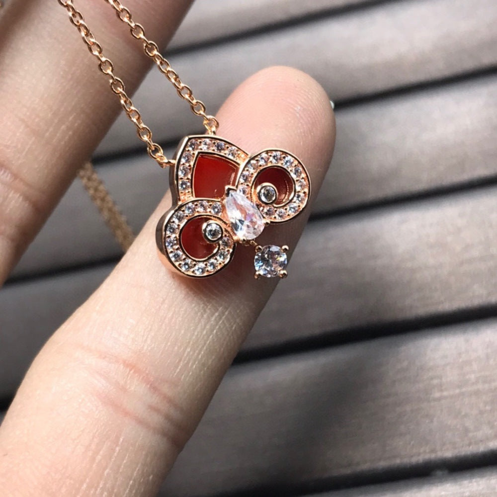 Tiffany & Co. Crystal Key Motif Necklace