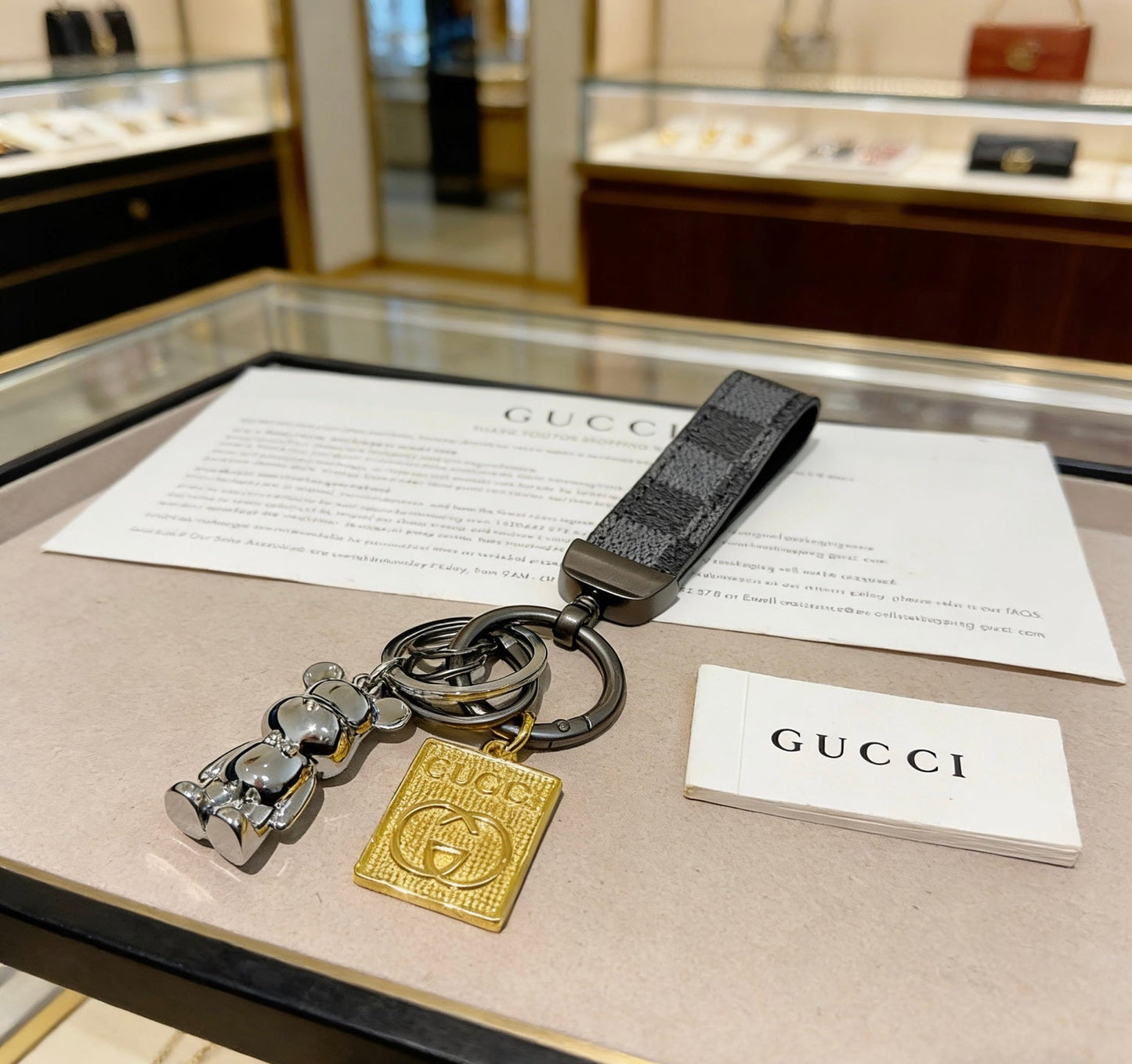 Gucci Vintage Double G Keychain