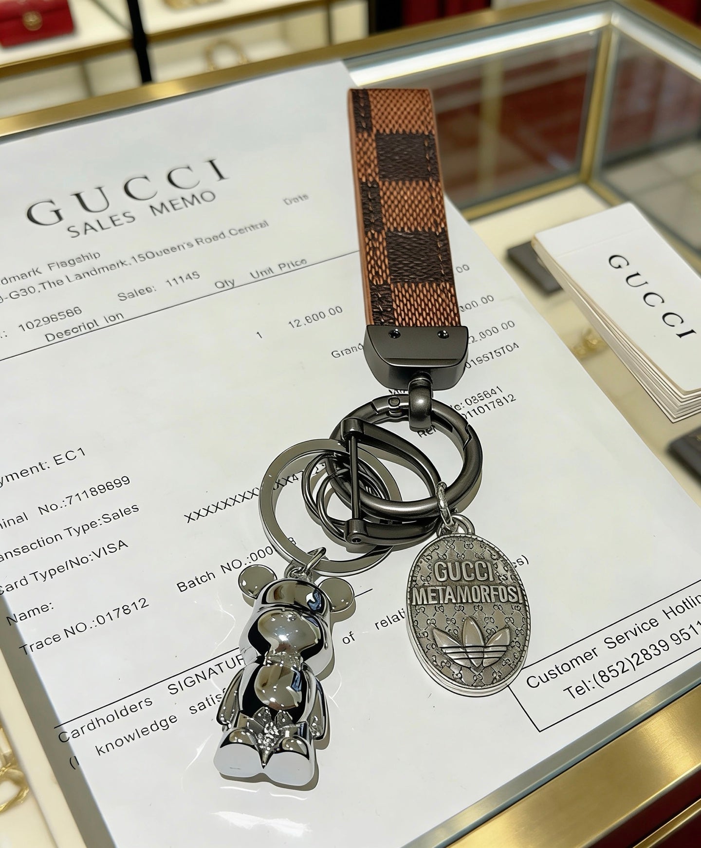 Gucci Vintage Double G Keychain