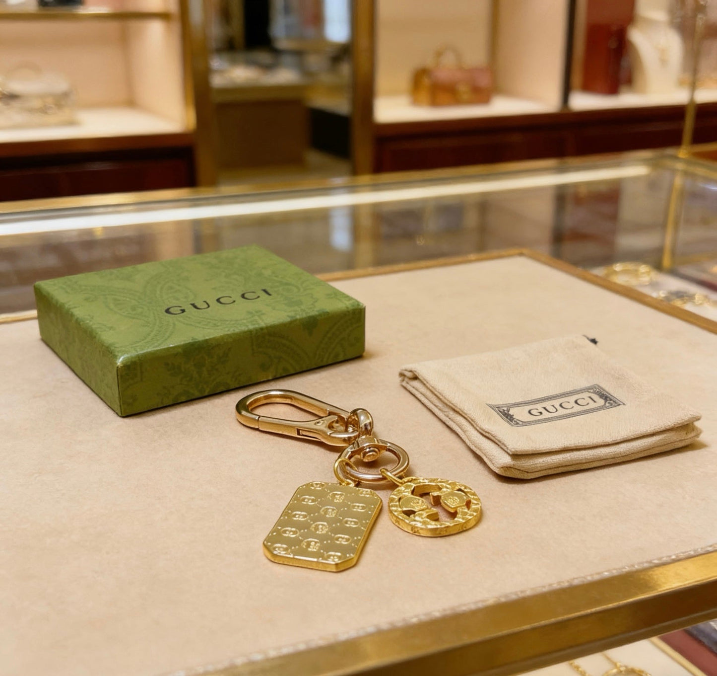 Gucci Vintage Double G Keychain