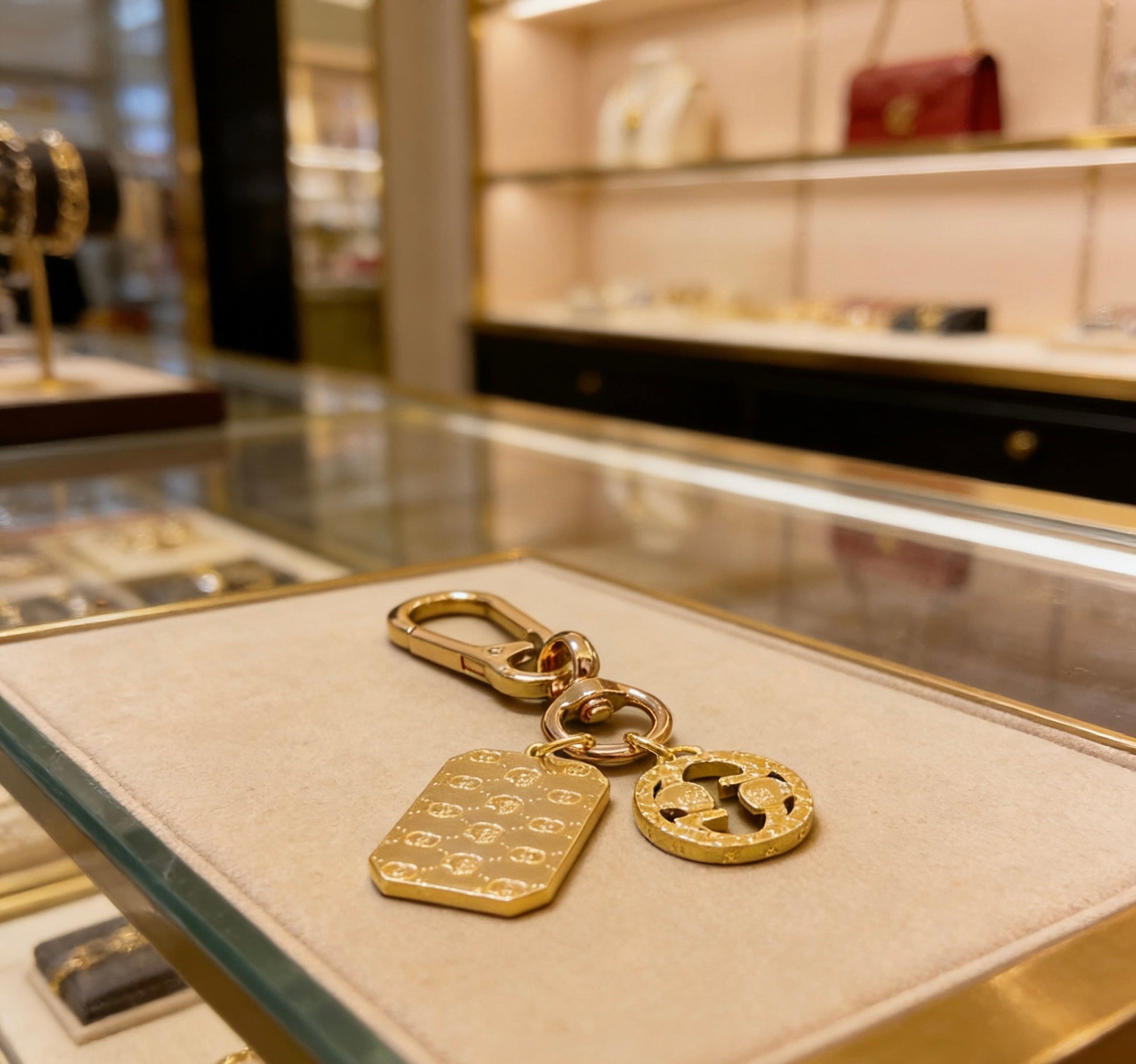 Gucci Vintage Double G Keychain