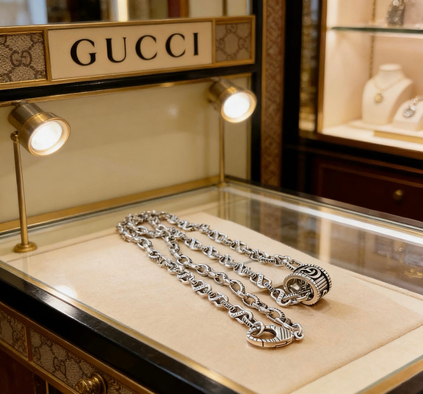 Gucci Vintage Double G Necklace