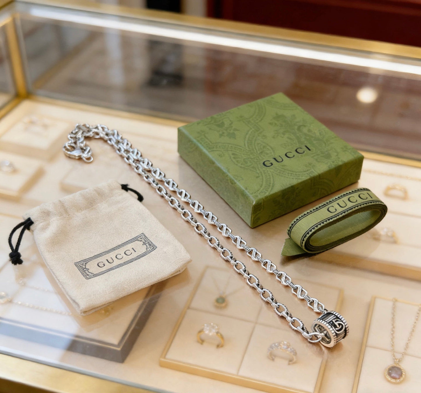 Gucci Vintage Double G Necklace