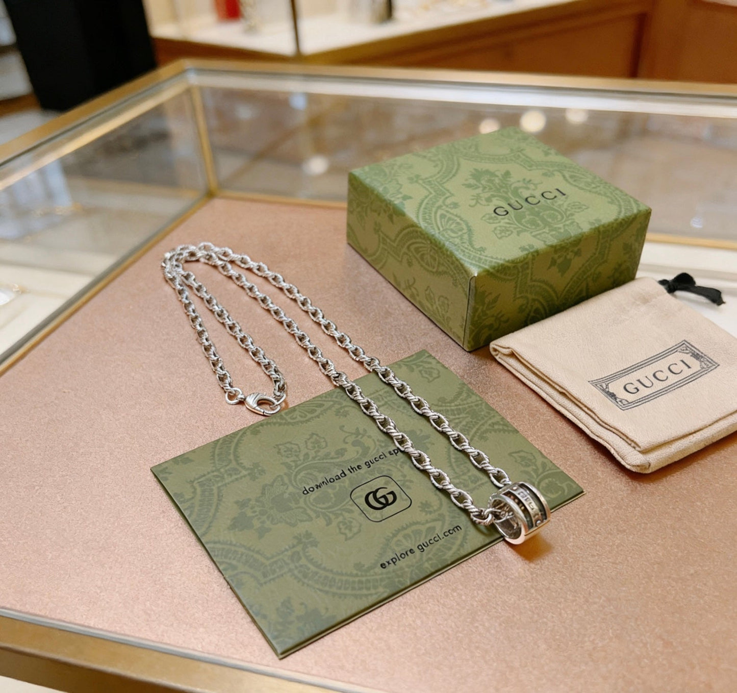 Gucci Vintage Double G Necklace