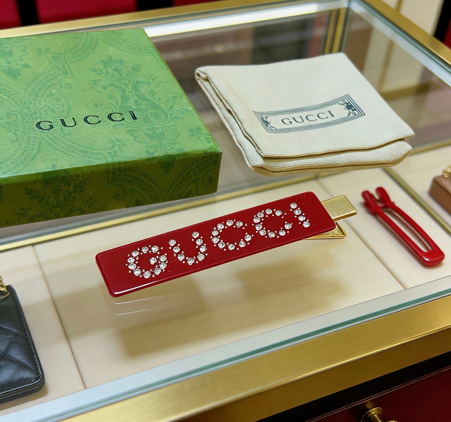 Gucci Crystal Resin Hair Accessory