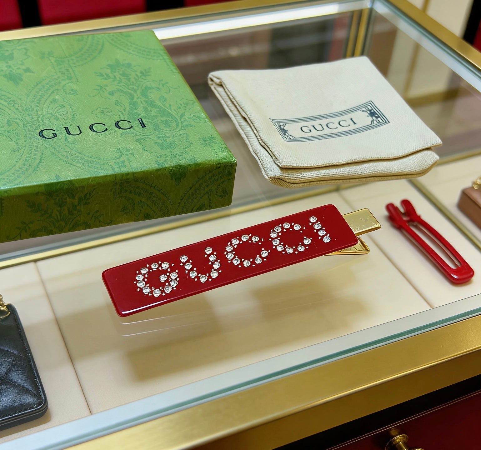 Gucci Crystal Resin Hair Accessory