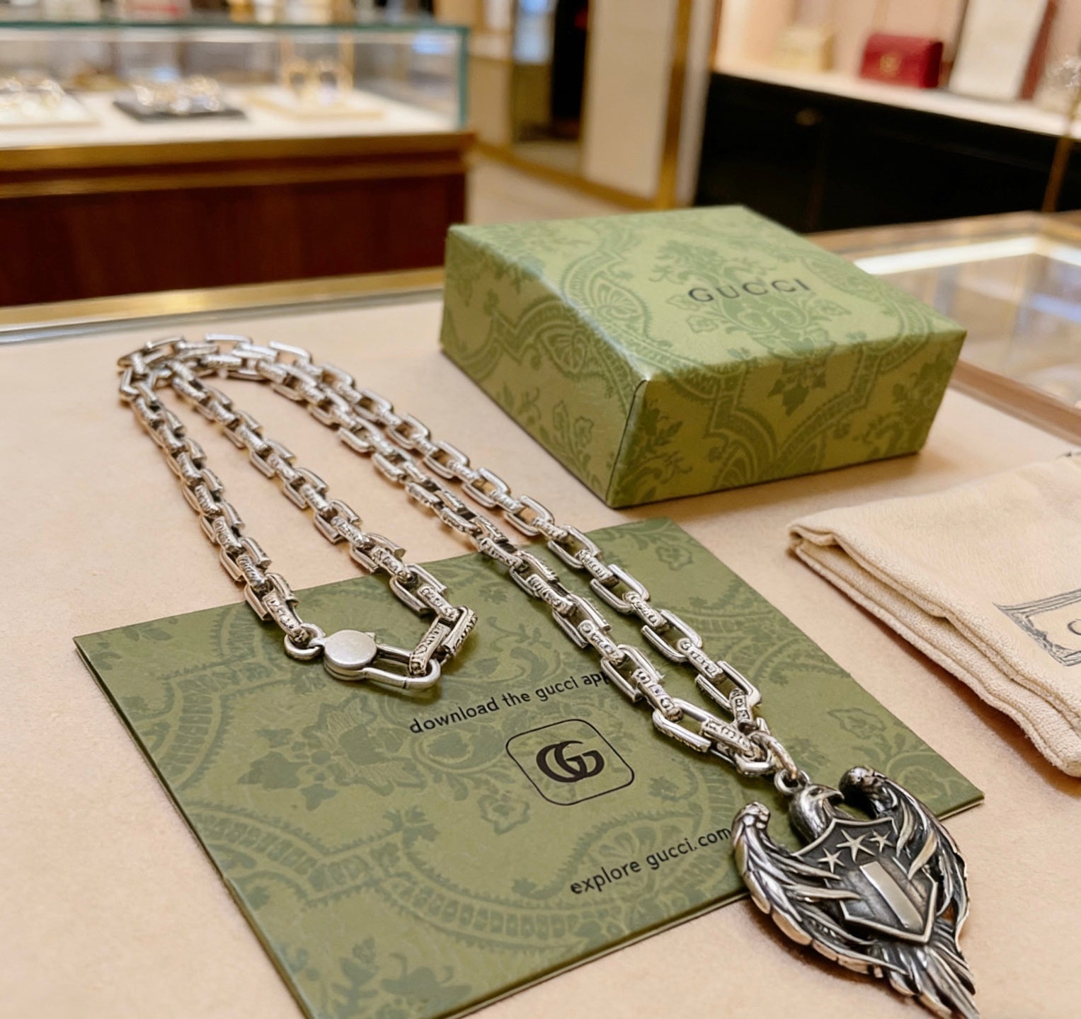 Gucci Vintage Double G Necklace