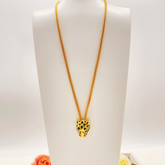 Cartier Thick-Cord Panther Necklace