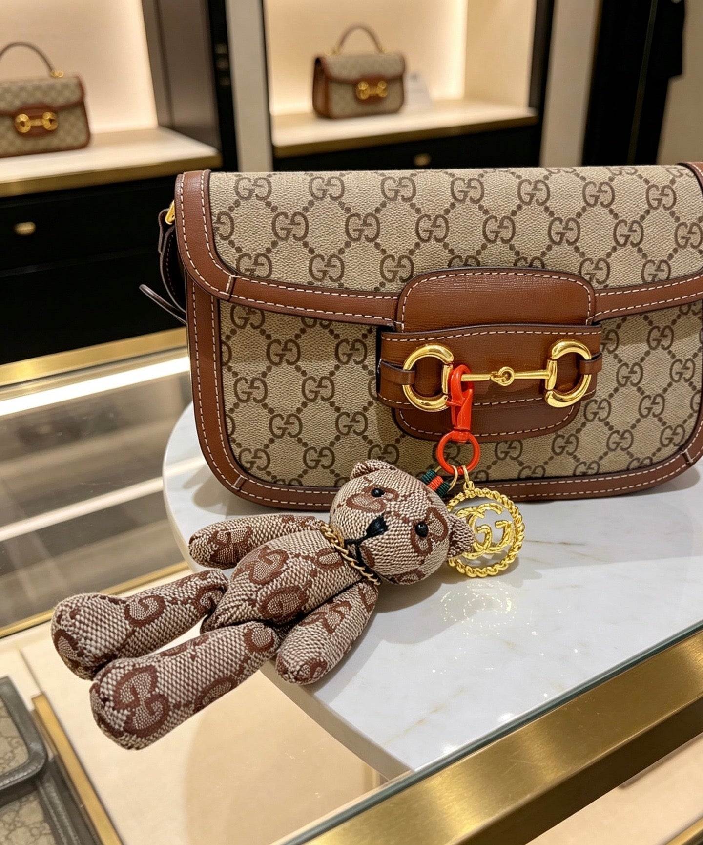 Gucci Vintage Double G Keychain