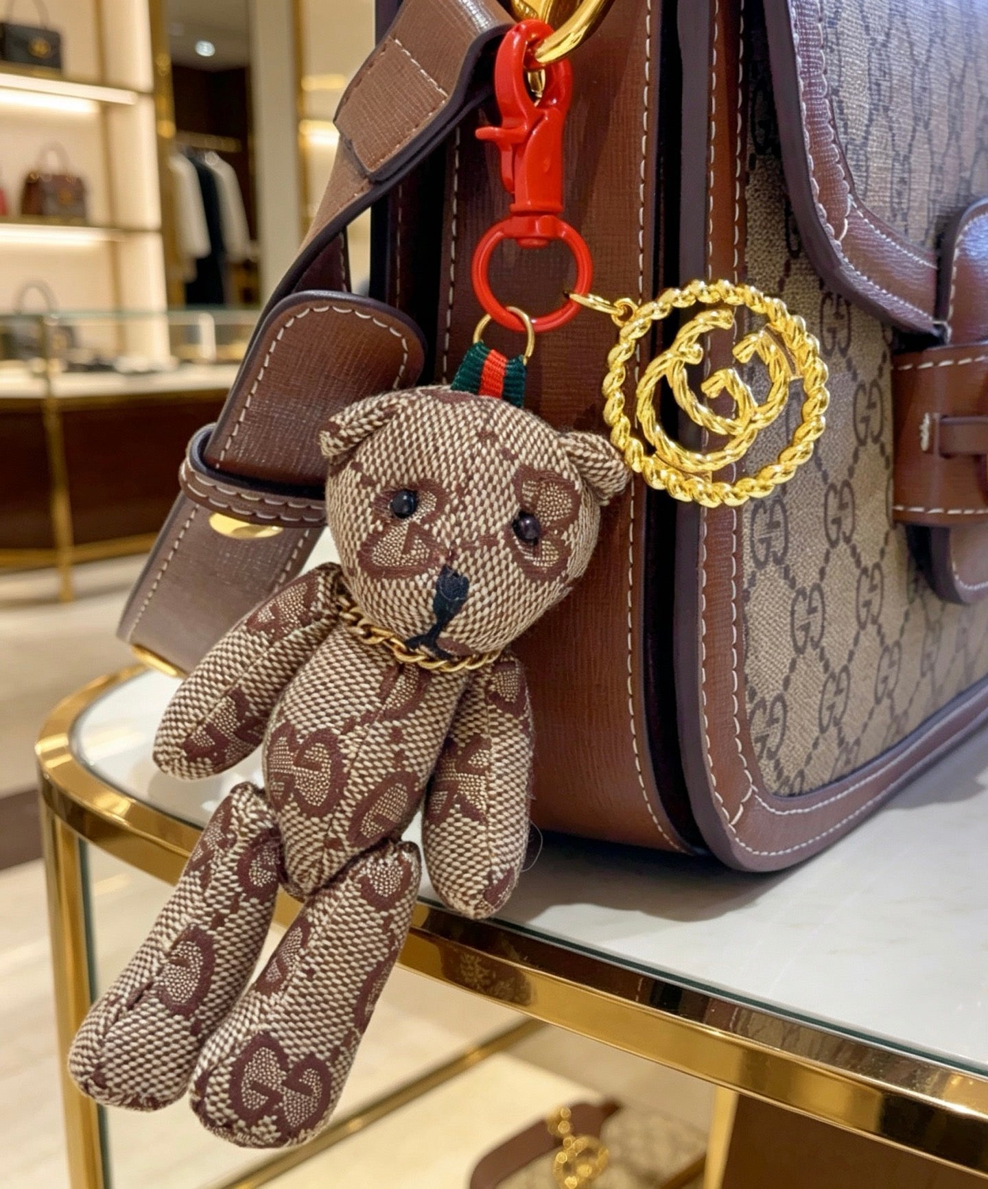 Gucci Vintage Double G Keychain