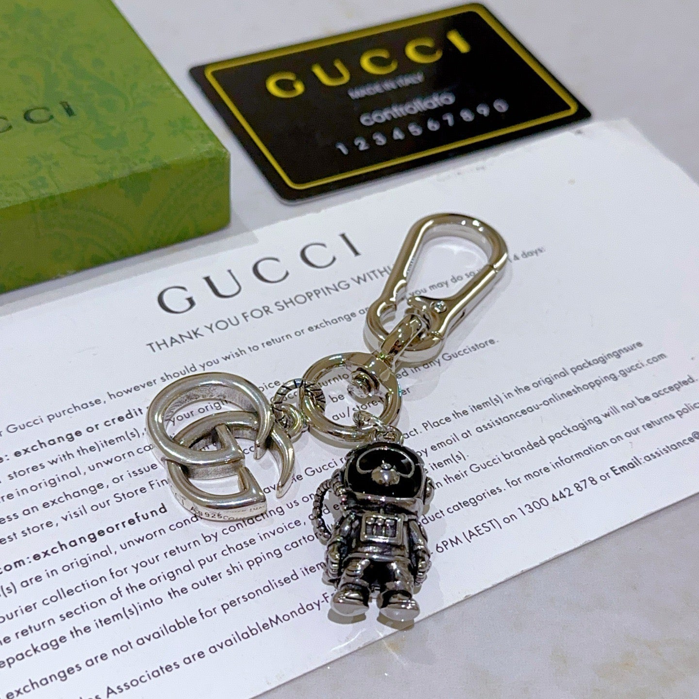 Gucci Vintage Double G Keychain