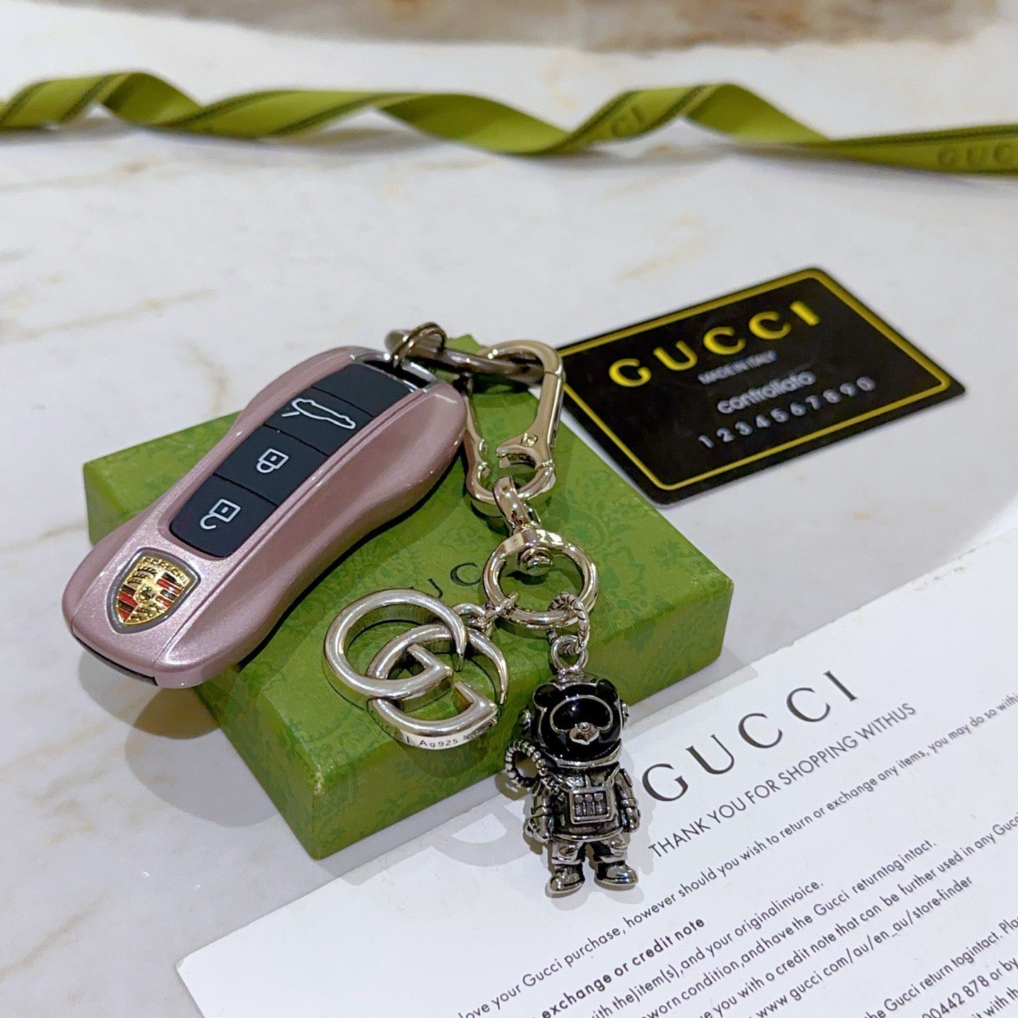 Gucci Vintage Double G Keychain