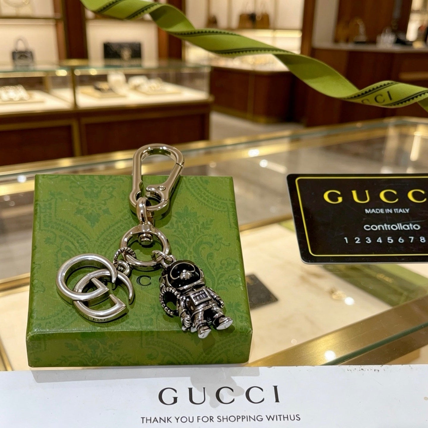 Gucci Vintage Double G Keychain