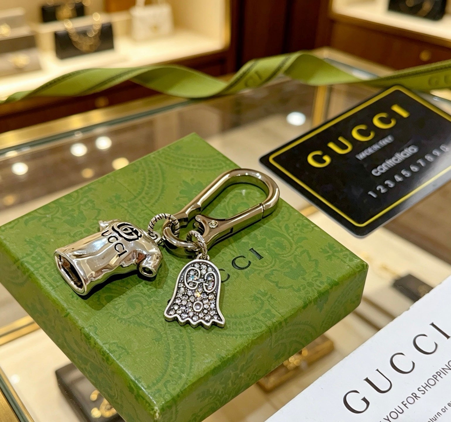 Gucci Vintage Double G Keychain