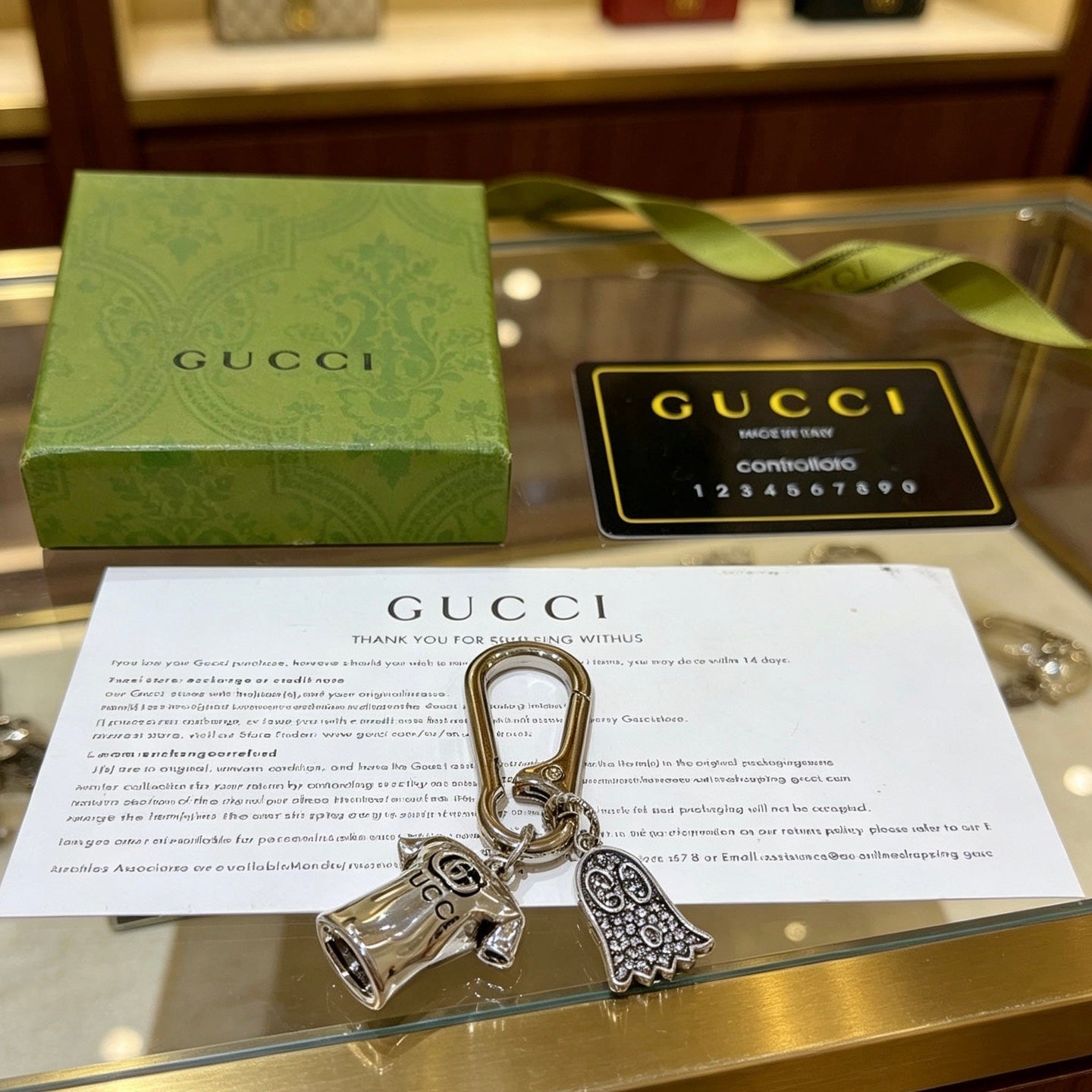 Gucci Vintage Double G Keychain