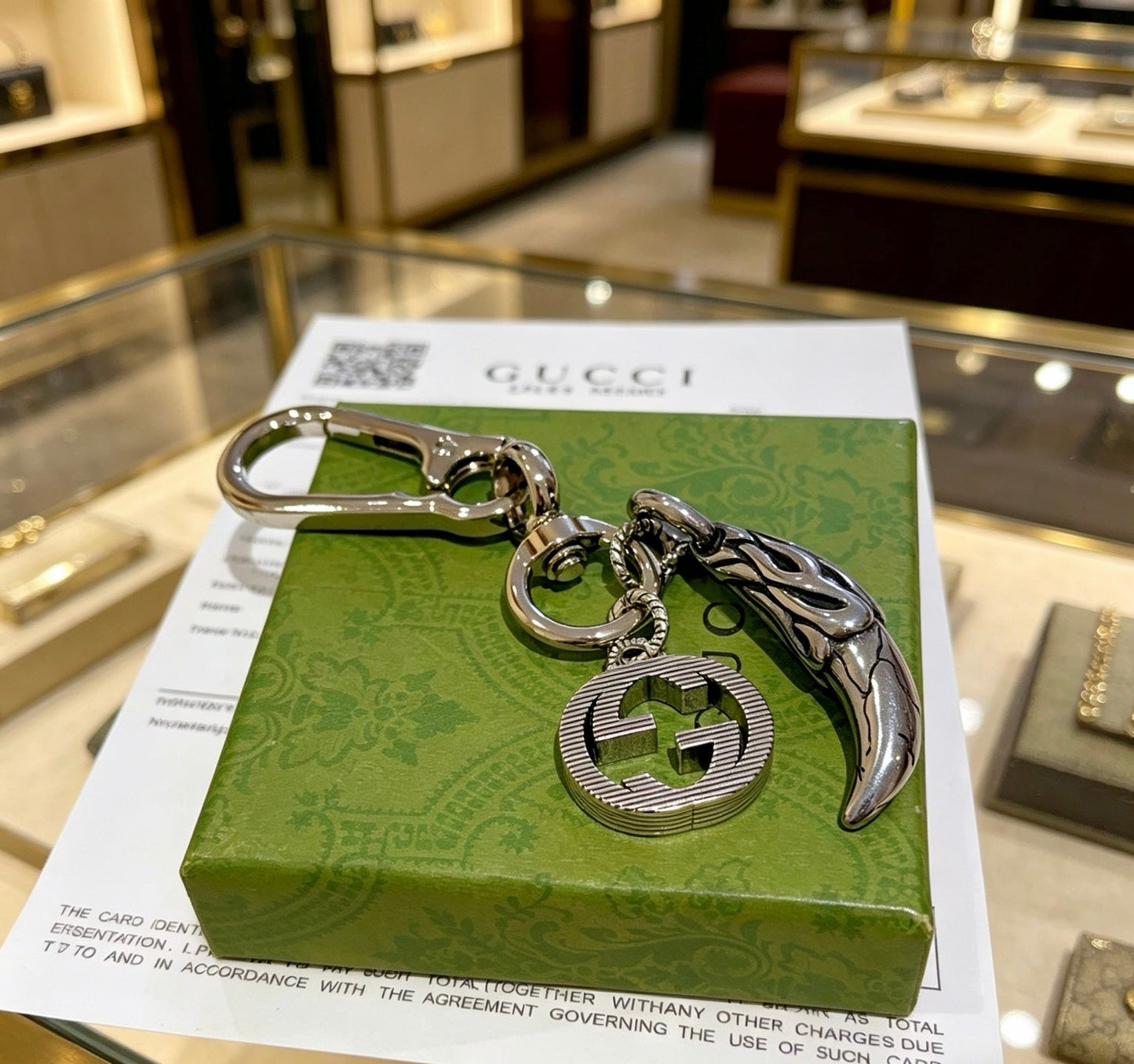 Gucci Vintage Double G Keychain