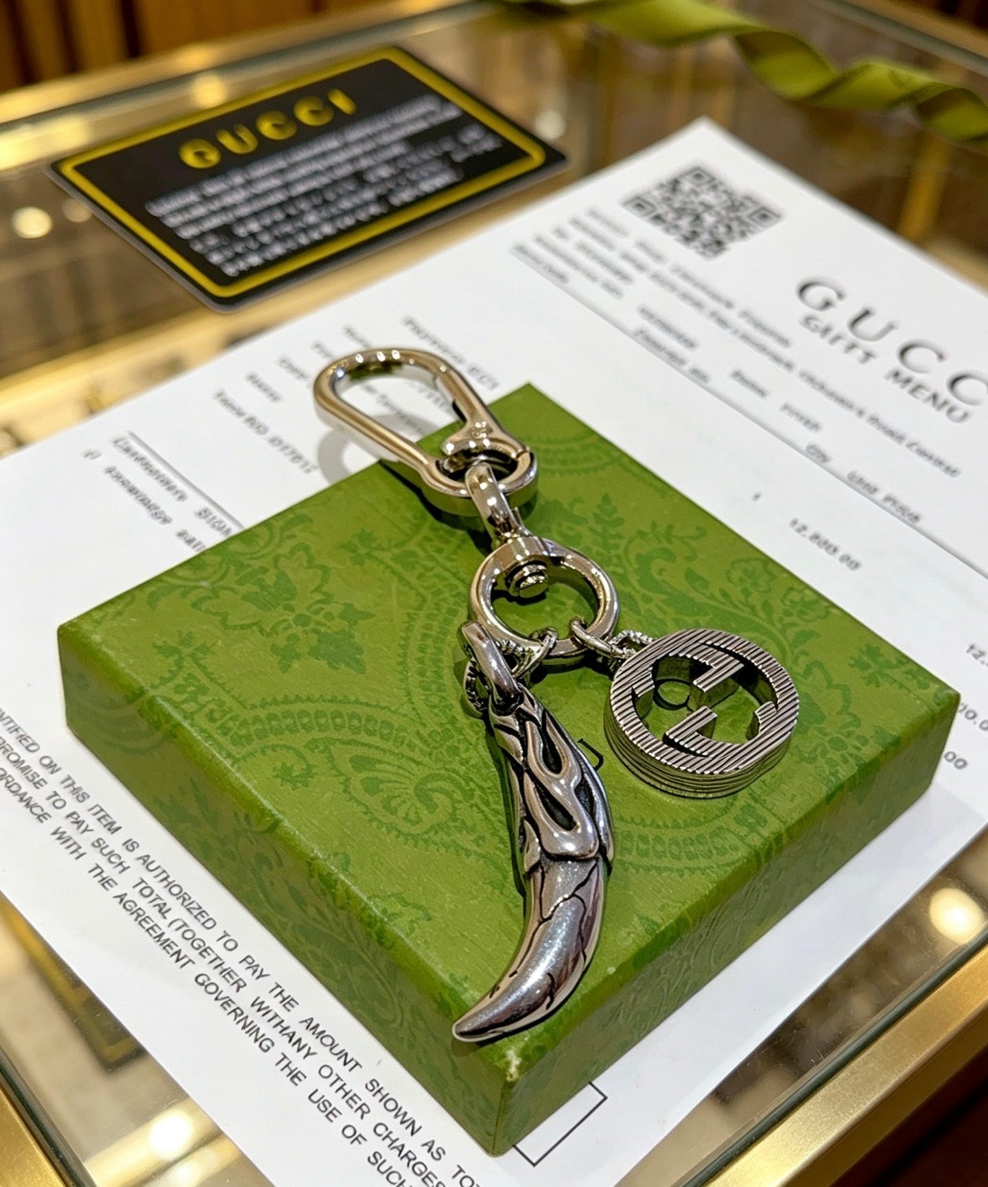 Gucci Vintage Double G Keychain