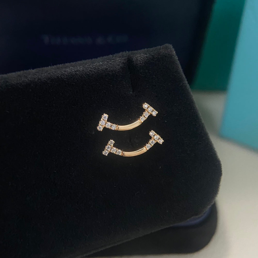 Tiffany & Co. Crystal Smile Earrings