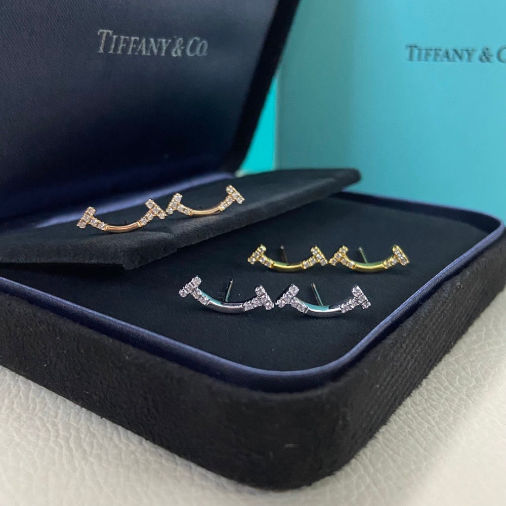Tiffany & Co. Crystal Smile Earrings
