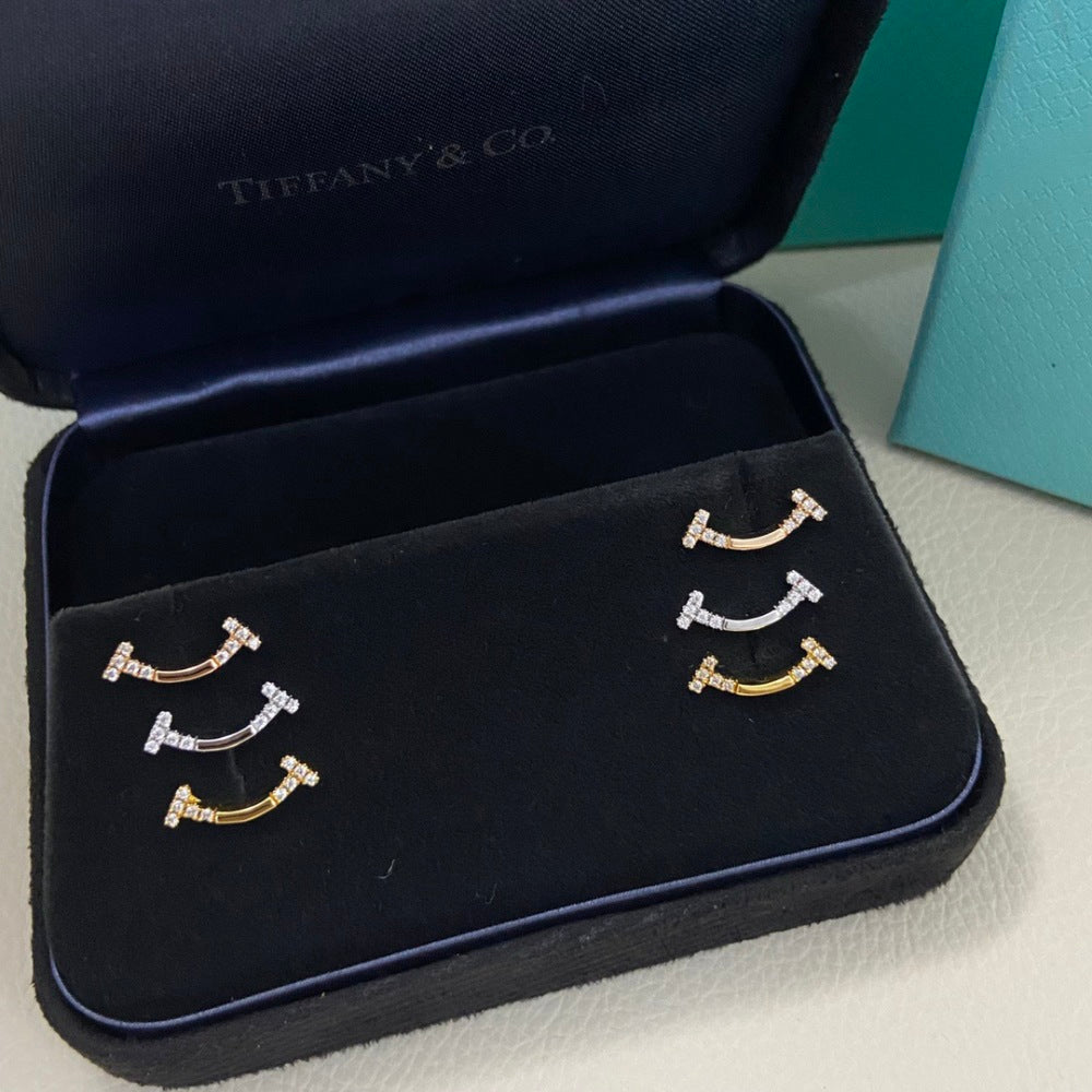 Tiffany & Co. Crystal Smile Earrings