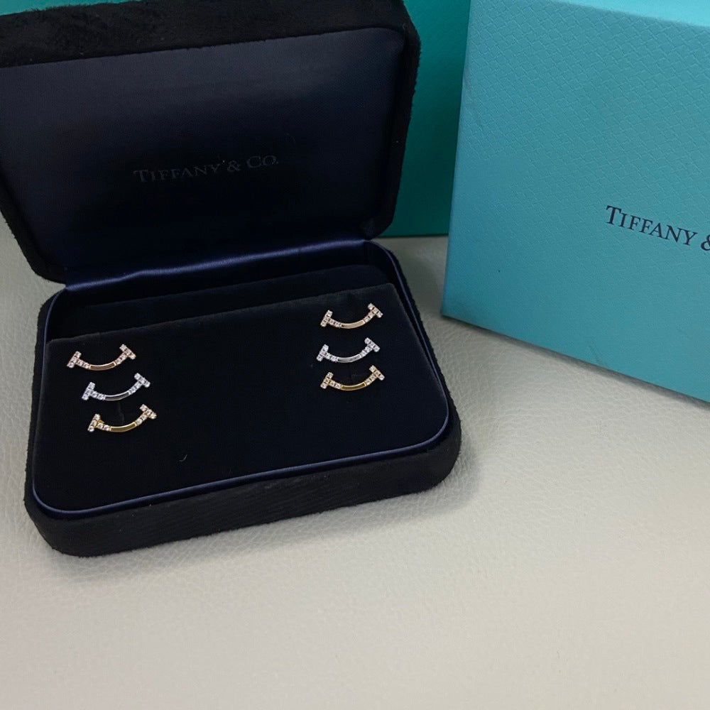 Tiffany & Co. Crystal Smile Earrings