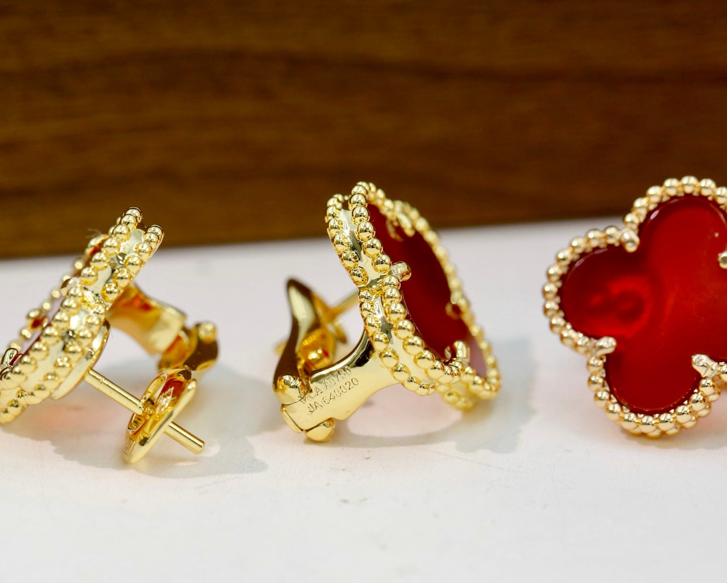Van Cleef & Arpels-Style Clover Stud Earrings
